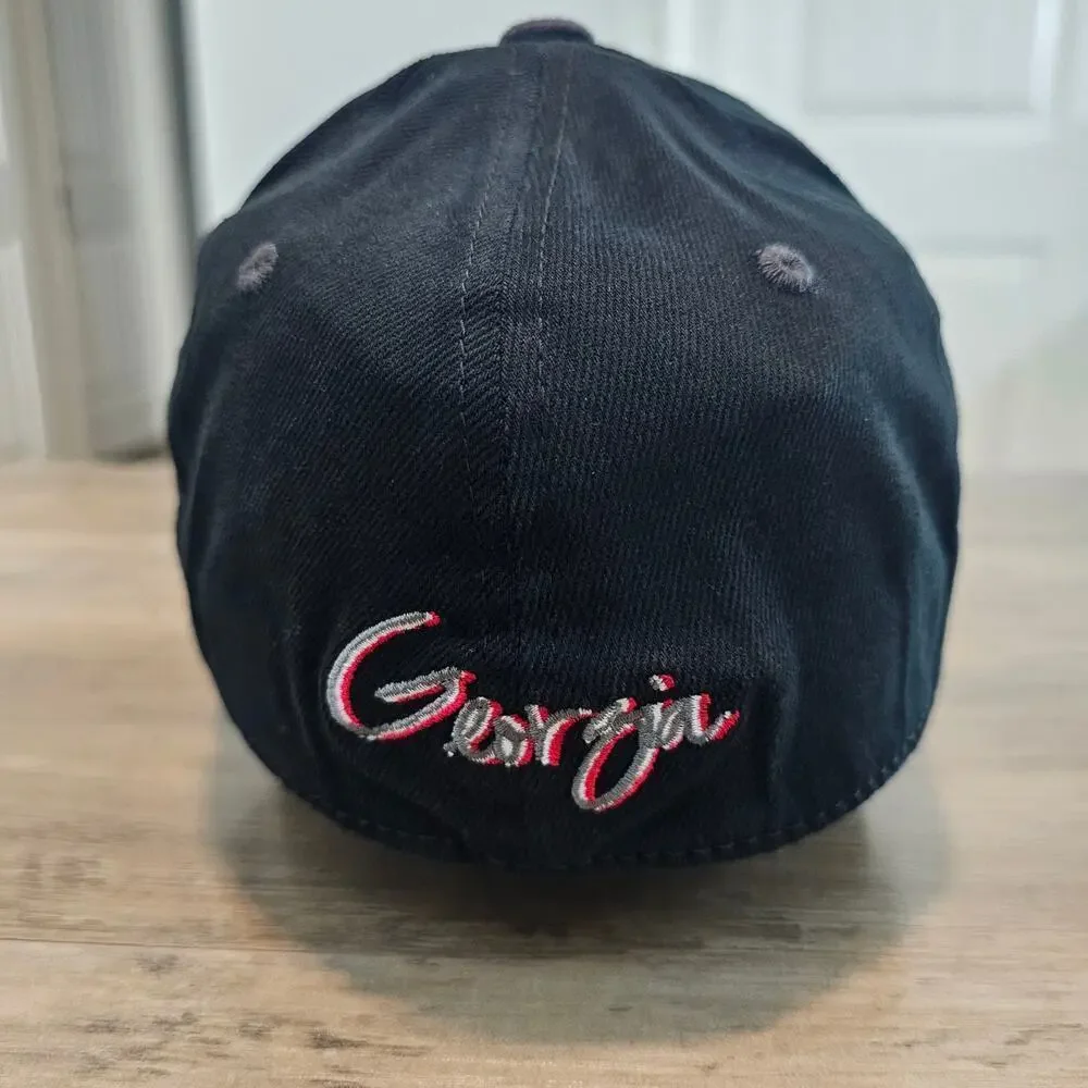Vintage Georgia Bulldogs Youth Fitted Hat Black Embroidered UGA Dawgs TOW Retro